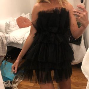 Black tulle dress